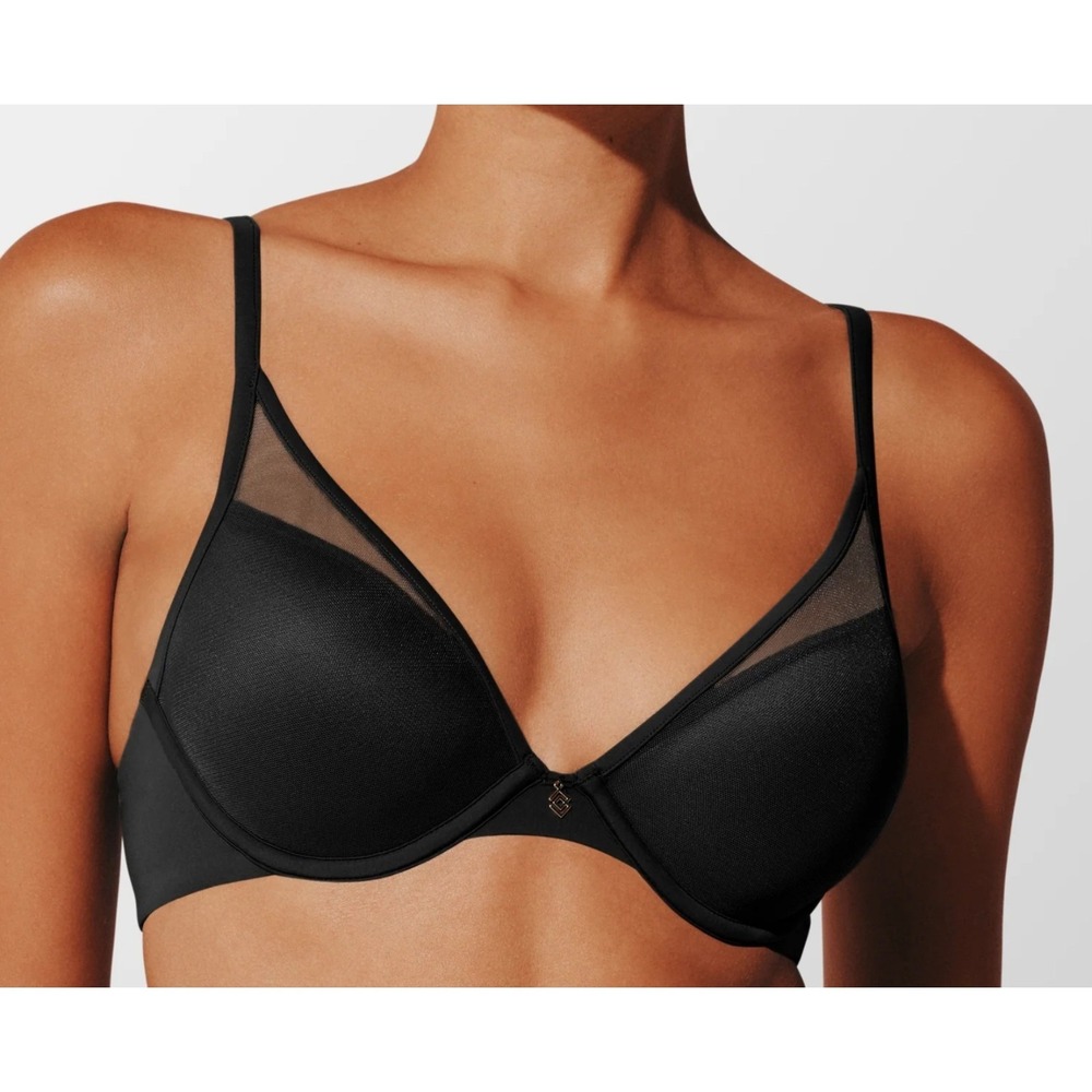 ThirdLove Bar Sz 42F 42DDD NEW Black 24/7‎ Classic Uplift Plunge Underwear